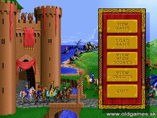 Heroes of Might and Magic: A Strategic Quest - PC DOS, Main menu
