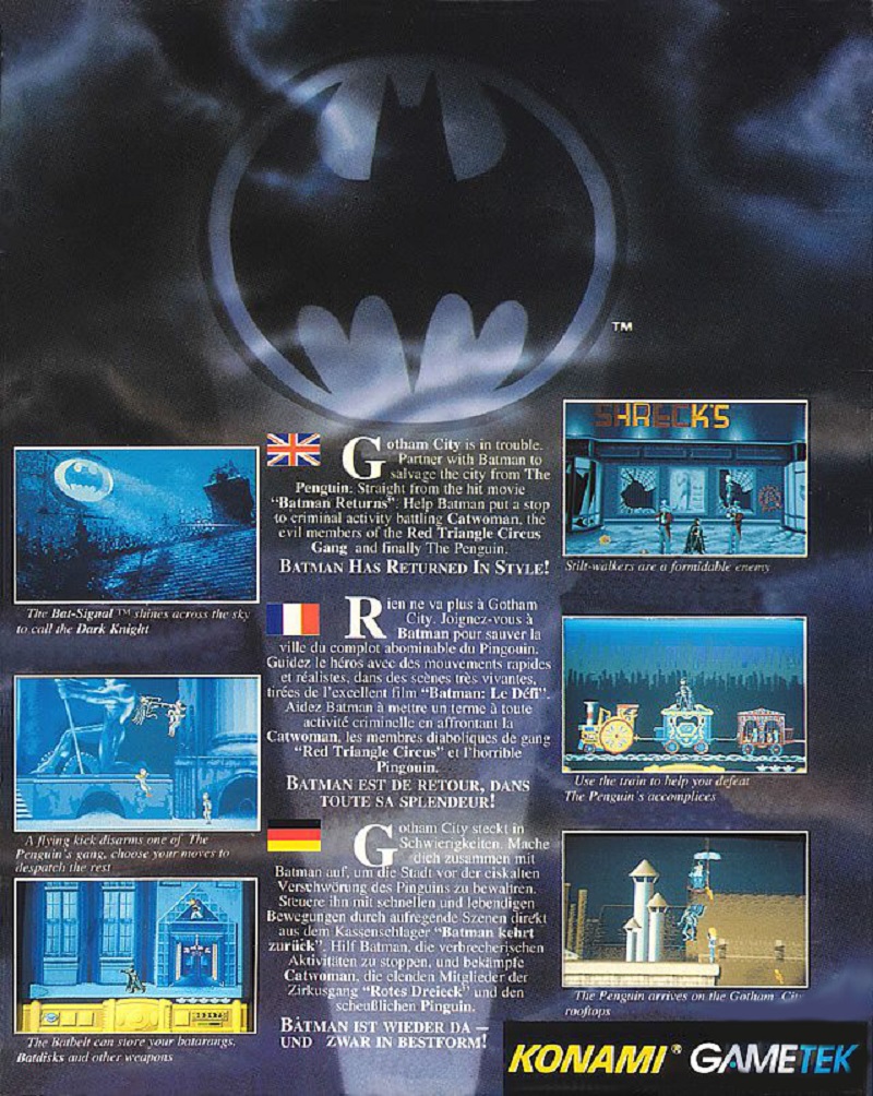 Batman Returns Covers, Amiga :: DJ OldGames