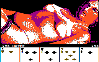 Strip Poker: A Sizzling Game of Chance (Artworx Strip Poker) - DOS (CGA composite monitor), Melissa